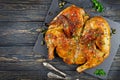 Chicken Tabaka (Georgian traditional cuisine) Royalty Free Stock Photo