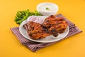 Chicken tandoori or barbecue chicken leg