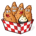 Chicken Tender Cartoon Characters Royalty Free Stock Photo