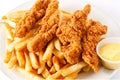 Chicken Tenders with Fries Royalty Free Stock Photo