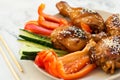 Chicken teriyaki, Japanese food. Asian cuisine. Royalty Free Stock Photo