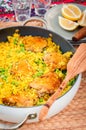 Chicken Thigh and Rice Biryani with Green Peas Royalty Free Stock Photo