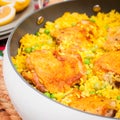 Chicken Thigh and Rice Biryani with Green Peas Royalty Free Stock Photo