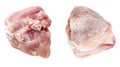 Chicken thighs isolated on white background with clipping path Royalty Free Stock Photo