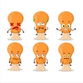 Chicken thight cartoon character with nope expression Royalty Free Stock Photo