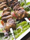 Chicken Tikka Marinated Shashlik Kebabs Royalty Free Stock Photo