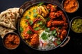 Chicken tikka masala or chicken tikka masala, popular Indian food recipe served in a bowl. Selective focus, Indian food feast with Royalty Free Stock Photo