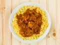 Chicken Tikka Masala Curry With Basmati Rice Royalty Free Stock Photo