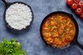 Chicken tikka masala traditional Asian spicy butter meat food Royalty Free Stock Photo