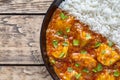 Chicken tikka masala traditional Asian spicy national meat food