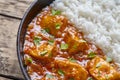 Chicken tikka masala traditional Indian spicy curry national meat food Royalty Free Stock Photo