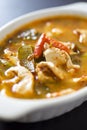 Chicken tom yum sour soup Royalty Free Stock Photo
