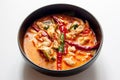 Chicken tomyum the favourite spicy food in thailand Royalty Free Stock Photo