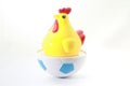 Chicken toy on isolated white Royalty Free Stock Photo