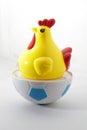 Chicken toy on isolated white Royalty Free Stock Photo