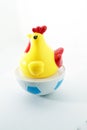 Chicken toy on isolated white Royalty Free Stock Photo