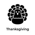 Chicken turkey vector design, thanksgiving icon in modern design style