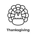 Chicken turkey vector design, thanksgiving icon in modern design style