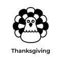 Chicken turkey vector design, thanksgiving icon in modern design style