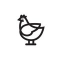 Chicken vector icon Royalty Free Stock Photo