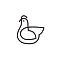 Chicken vector icon Royalty Free Stock Photo