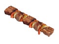 Chicken and vegetable kebab Royalty Free Stock Photo