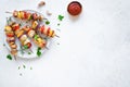 Chicken and Vegetable Skewers Royalty Free Stock Photo