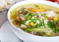 Chicken vegetable Soup Royalty Free Stock Photo