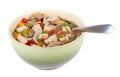 Chicken Vegetable Soup Isolated Royalty Free Stock Photo