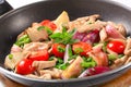 Chicken vegetable stir fry Royalty Free Stock Photo