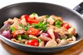 Chicken vegetable stir fry Royalty Free Stock Photo