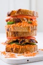 Chicken And Vegetables Sandwitch Royalty Free Stock Photo