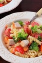 Chicken veggie pasta salad