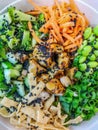 Chicken and veggie salad bowl