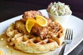 Chicken & Waffles Royalty Free Stock Photo