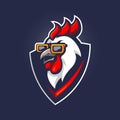 Chicken wearing glasses