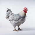 Dignified Rooster: A Captivating Artwork In Light White And Gray