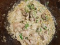 Chicken white karahi food photography