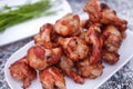 Chicken wing fried on dish Royalty Free Stock Photo
