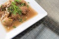 Chicken wing in red wine sauce Royalty Free Stock Photo