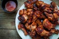 Chicken wing with sauce Royalty Free Stock Photo