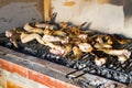 Chicken wings on barbecue Royalty Free Stock Photo