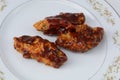 Chicken wings with barbeque sauce Royalty Free Stock Photo