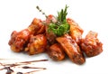 Chicken wings with barbeque sauce Royalty Free Stock Photo