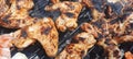 Chicken wings cooked on the grill Royalty Free Stock Photo