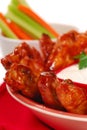 Chicken wings with dipping sauce