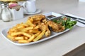 Chicken Wings and French Fries with Salad 2