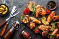 Chicken wings grilled barbecue Royalty Free Stock Photo