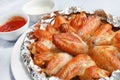 Chicken wings with sauce Royalty Free Stock Photo
