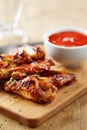 Chicken wings with sriracha sauce